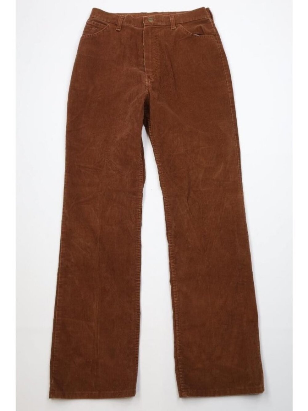 Vintage 70s Wrangler Womens 16 Faded Flared Wide Leg Corduroy Pants Brown USA